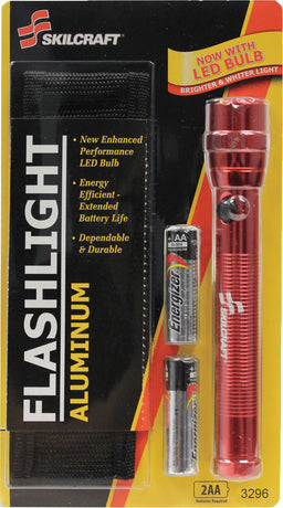 Handheld Flashlight Aluminum Red 110lm