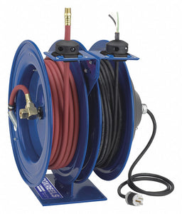 Dual Hose Reel Spring 3/8 in MNPT 50 ft