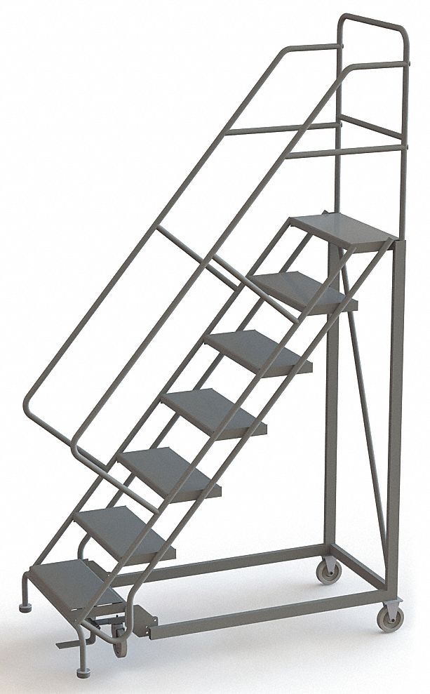 Rolling Ladder 7 Steps Perforated Tread