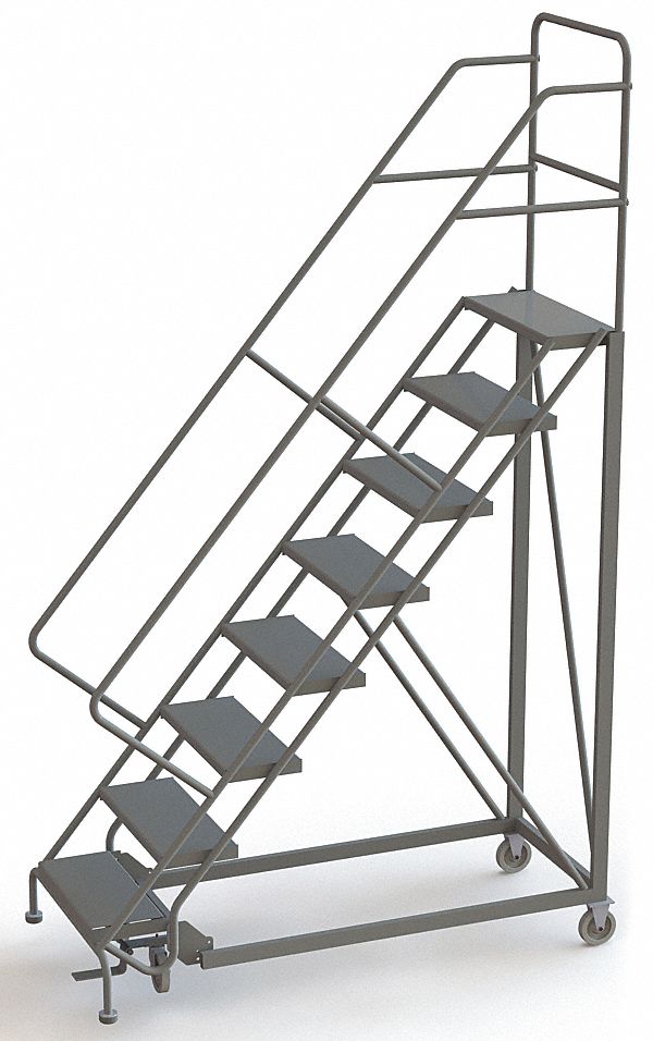 Rolling Ladder 8 Steps Perforated Tread