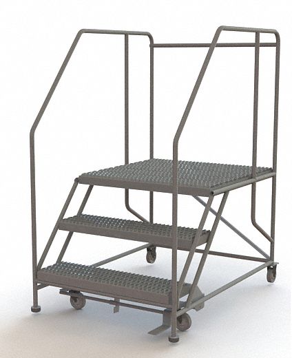 Rolling Work Platform Steel 3 Steps