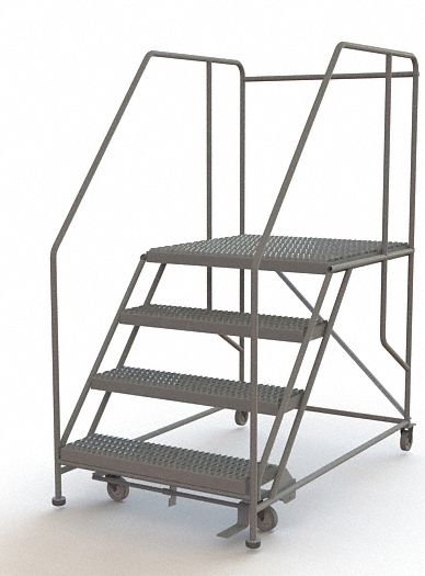 Rolling Work Platform Steel 4 Steps