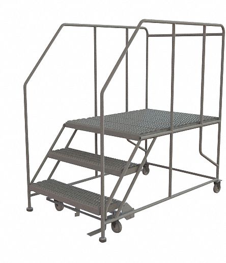 Rolling Work Platform Steel 3 Steps