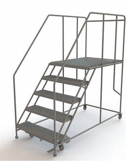 Rolling Work Platform Steel 5 Steps