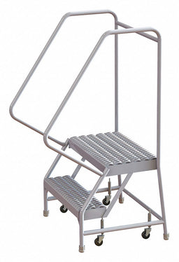 Rolling Ladder 2 Steps Serrated Tread