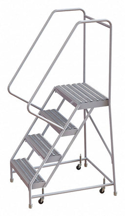 Rolling Ladder 4 Steps Serrated Tread