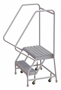 Rolling Ladder 2 Steps Serrated Tread