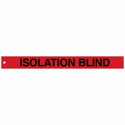 Isolation Blind Tags 2in.Hx20in.W PK25