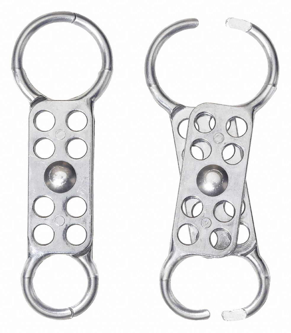 Lockout Hasp Dual-End 8 Lock Silver