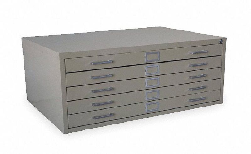 Flat File Cabinet 41 5/16x53 3/4 Gray
