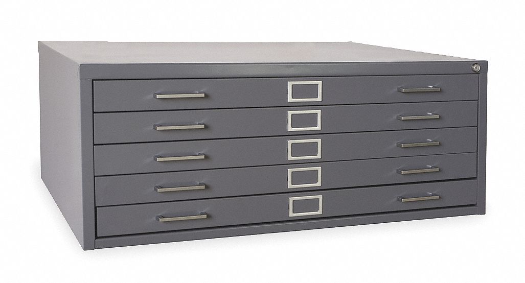 Flat File Cabinet 35 3/8x46 11/16 Gray