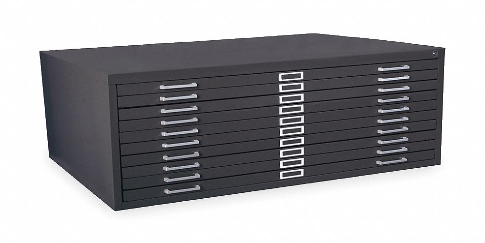 Flat File Cabinet 35 3/8x46 11/16 Black