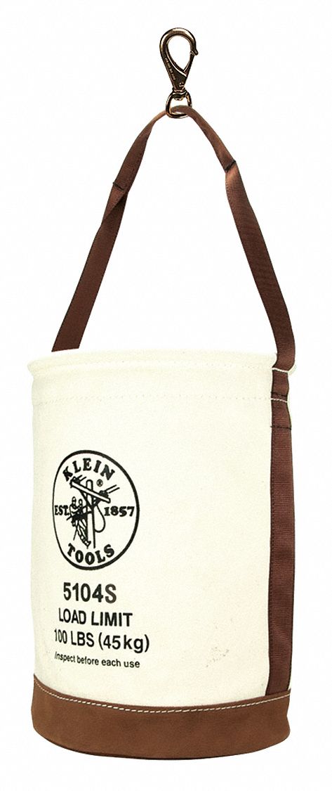 Bucket Bag Canvas Straight Wall OffWhite