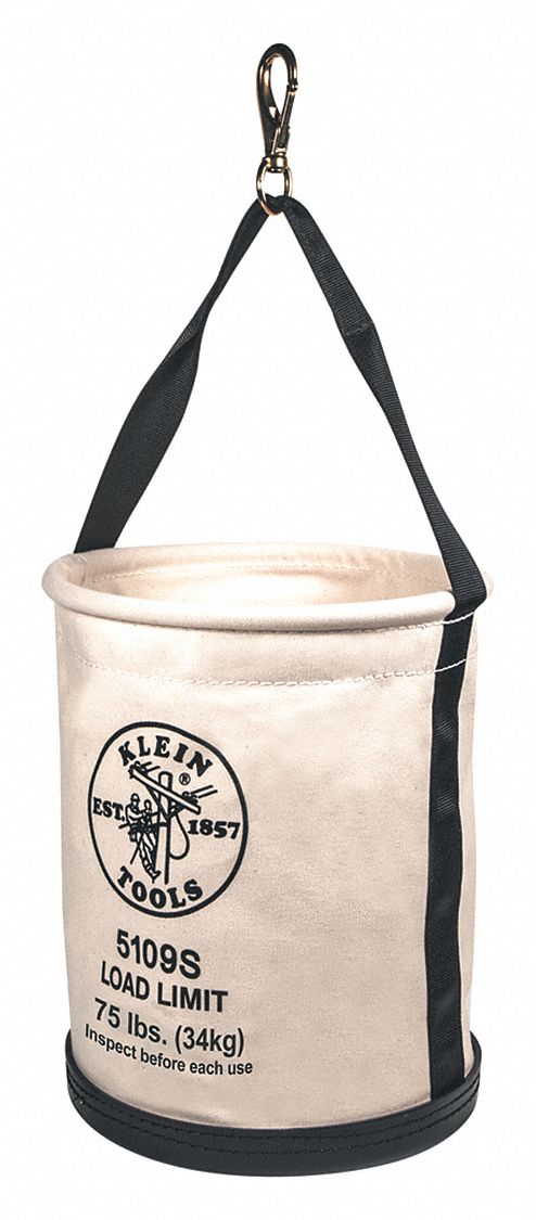Bucket Bag Canvas Straight Wall OffWhite