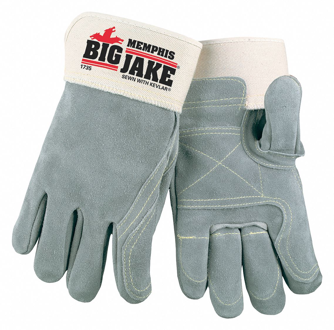 D1584 Leather Gloves Gray M PR