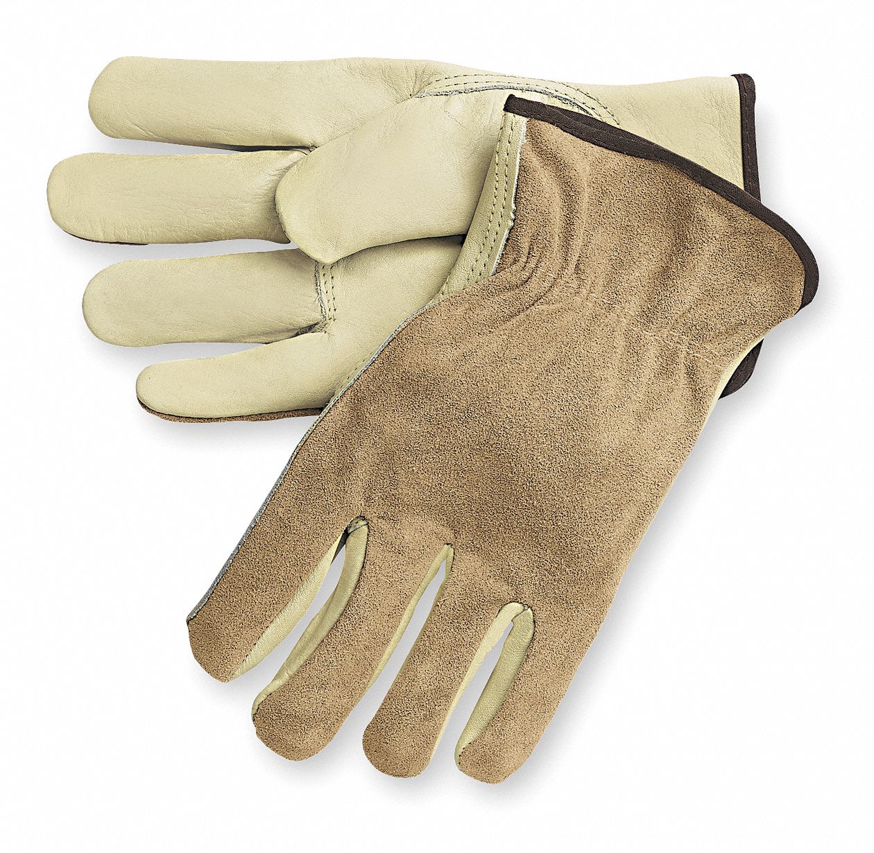 D1593 Leather Gloves Beige L PR
