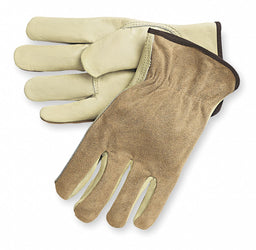 D1593 Leather Gloves Beige L PR