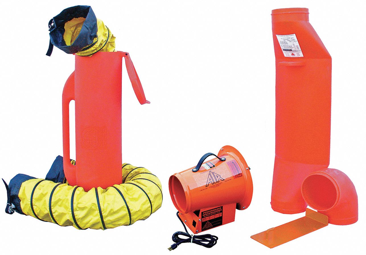 Confined Space Fan Kit Orange 25 W