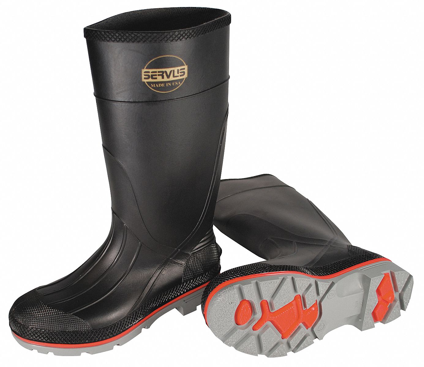 D0344 Rubber Boot Men s 9 Knee Black PR