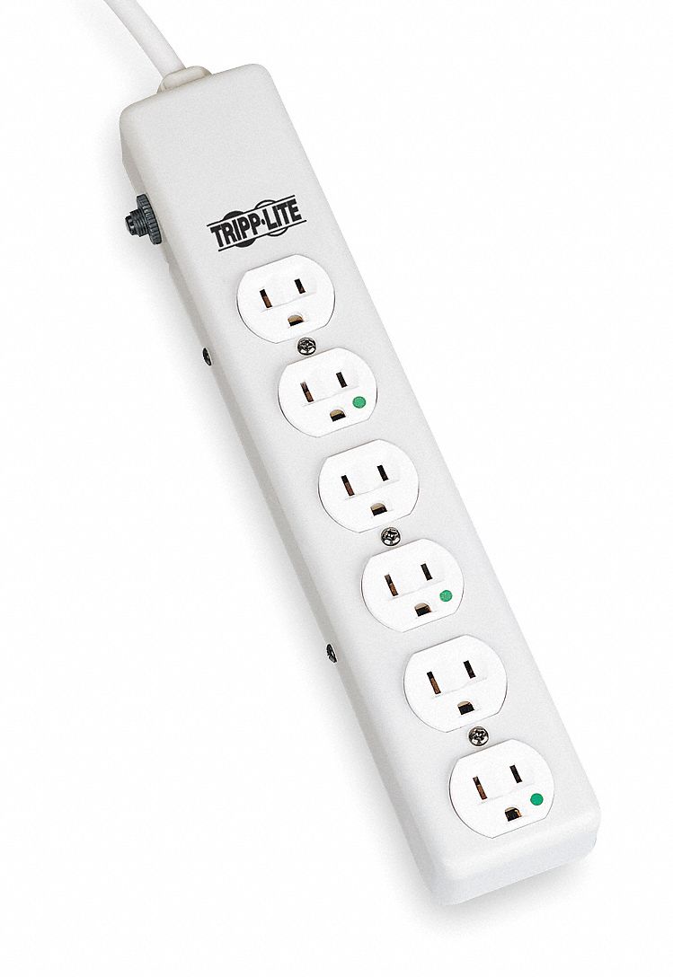 Outlet Strip 6 Outlet 15A 13-3/4 L Wht