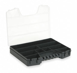 Comprt Bx Dbl Latch Blk 2 7/32 in