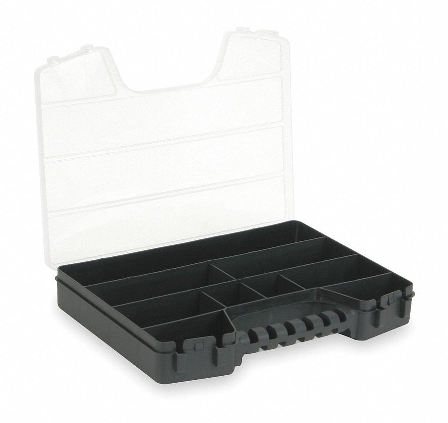 Comprt Bx Dbl Latch Blk 2 7/32 in