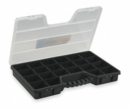 Adj Comprt Bx Dbl Latch Blk 2 1/2 in