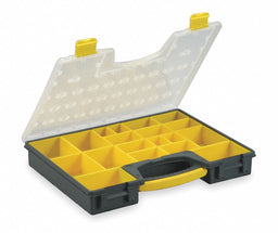 Compartment Box Black/Yellow 2 7/16 in