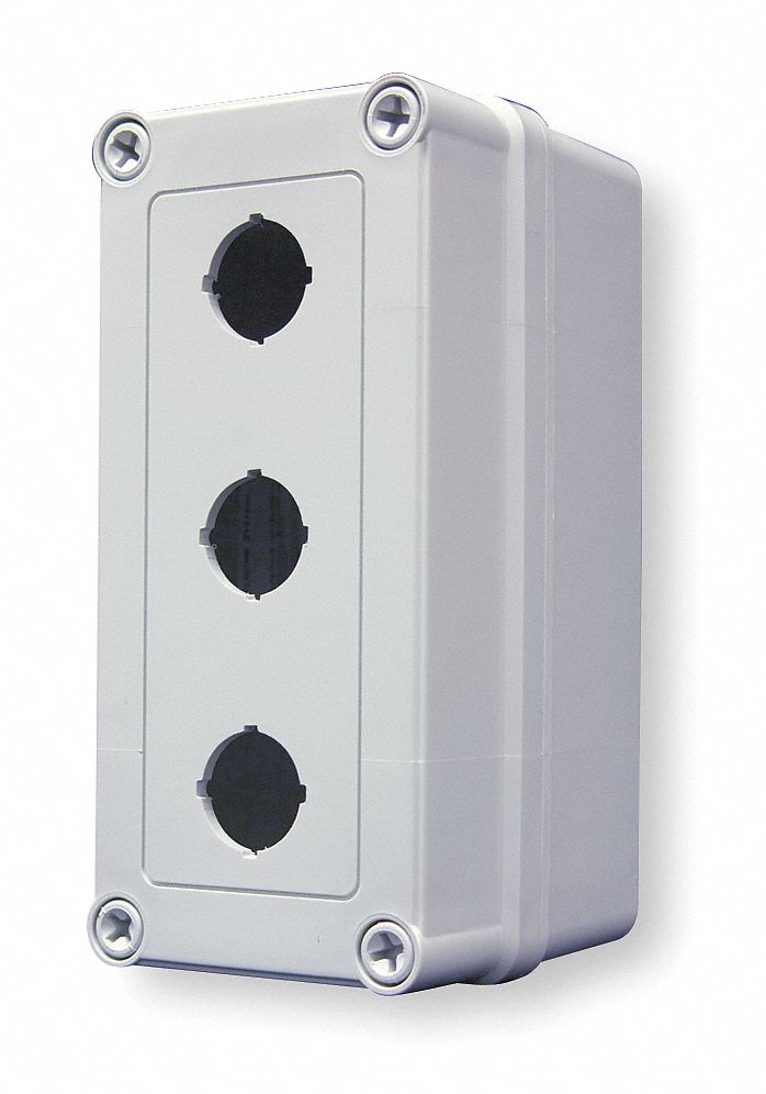 PushButtonEnclosure 30mm 3Holes Plastic