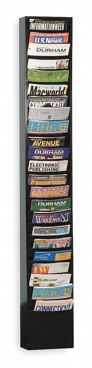 Literature Rack 65 1/2 H Black