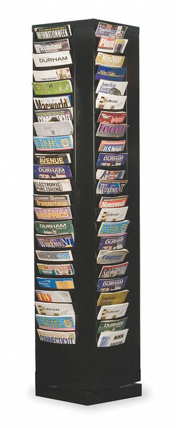 Rotating Literature Rack 68 3/8 H Black