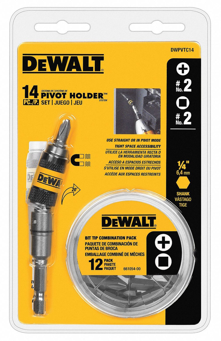 Pivot Bit Set 14 Pcs. 1/4 Shank
