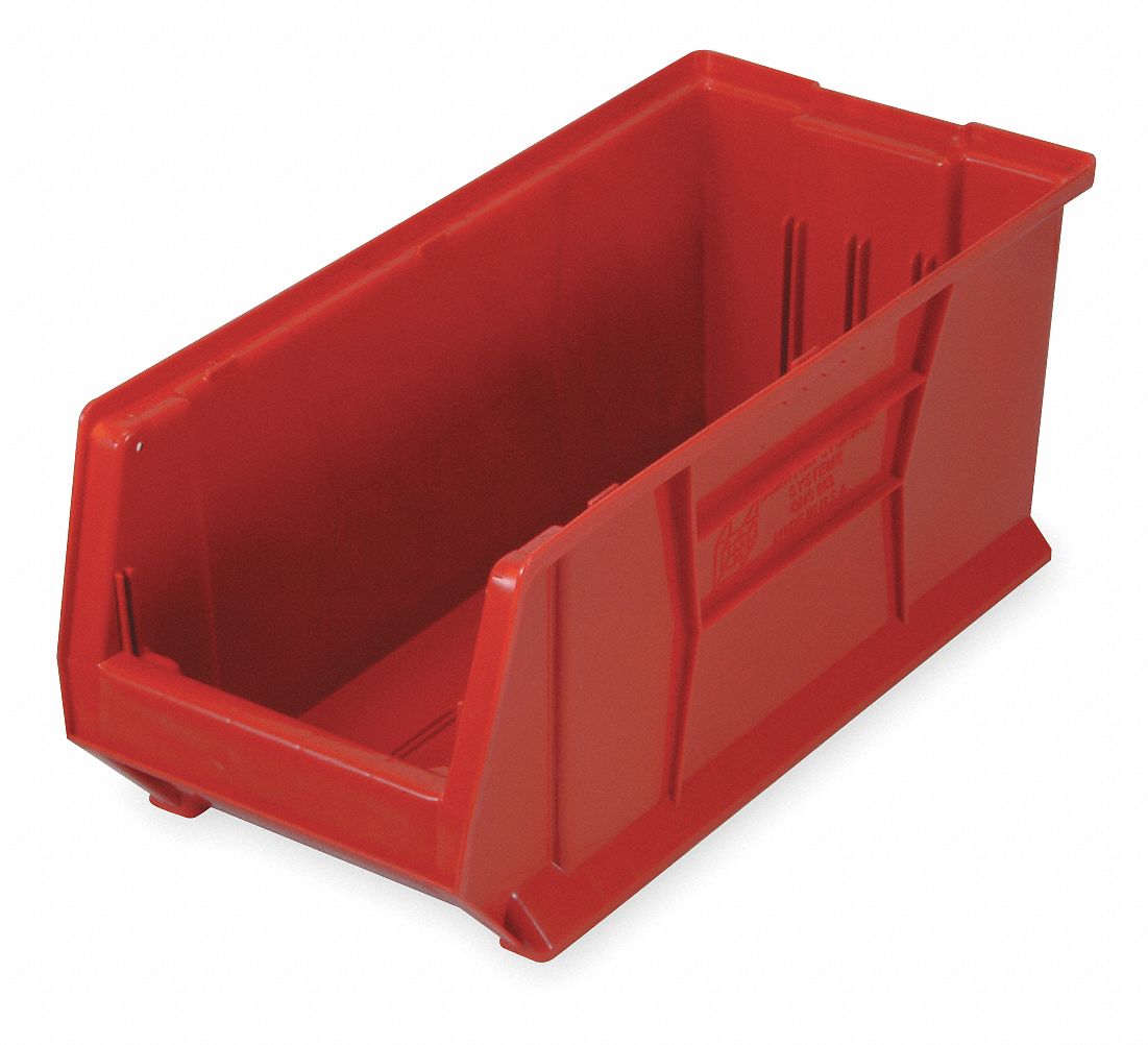 E4544 Bin Red Polypropylene 10 in
