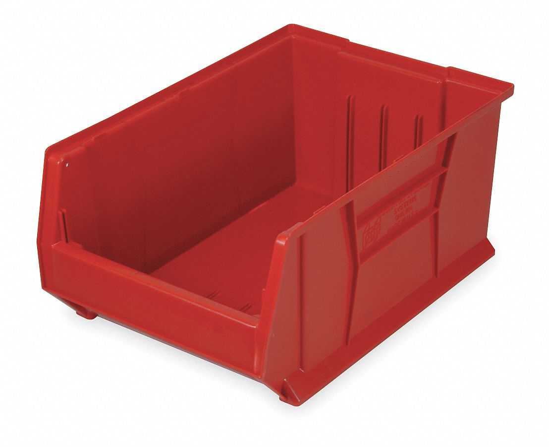 E4545 Bin Red Polypropylene 11 in