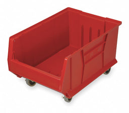 E4548 Mobile Bin Red Polypropylene 11 in