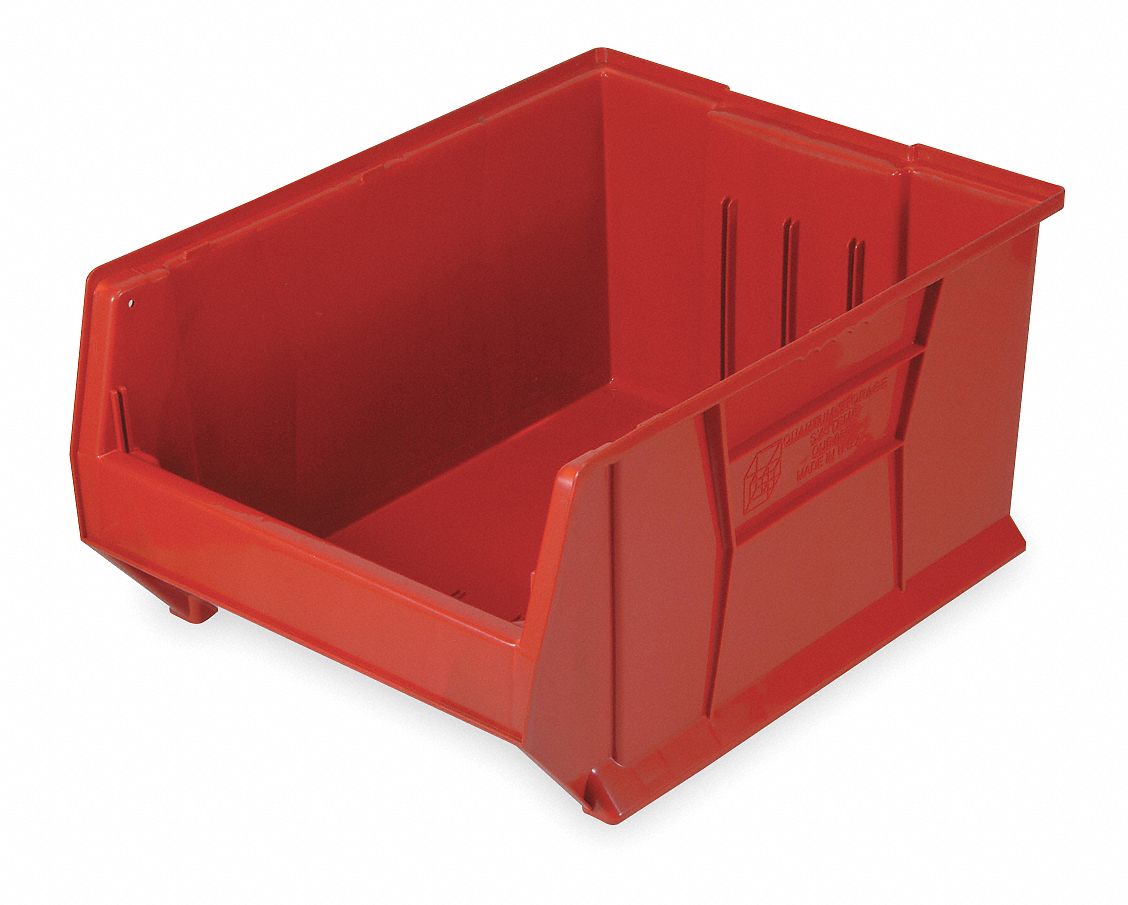 E4546 Bin Red Polypropylene 12 in