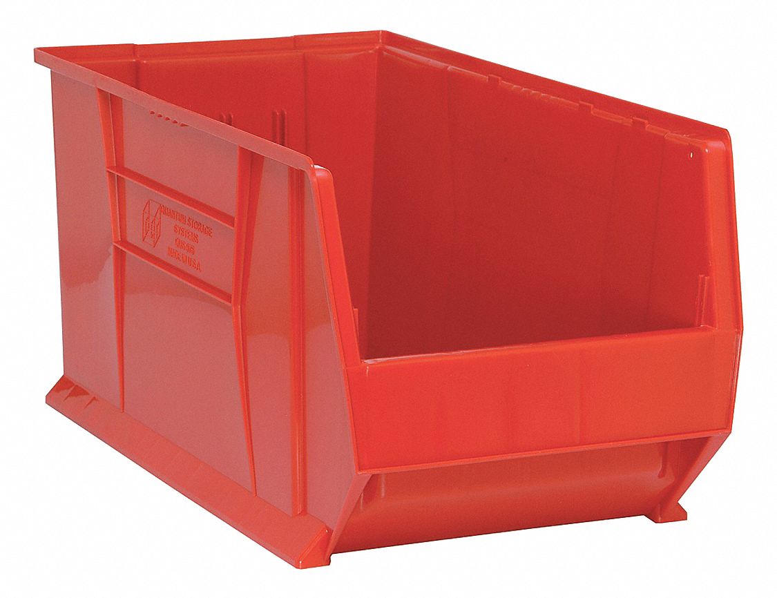 E4547 Bin Red Polypropylene 15 in