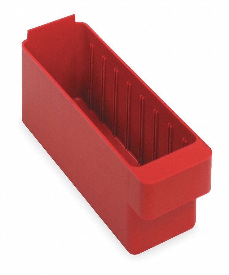 D5565 Drawer Bin Red Polystyrene 4 5/8 in