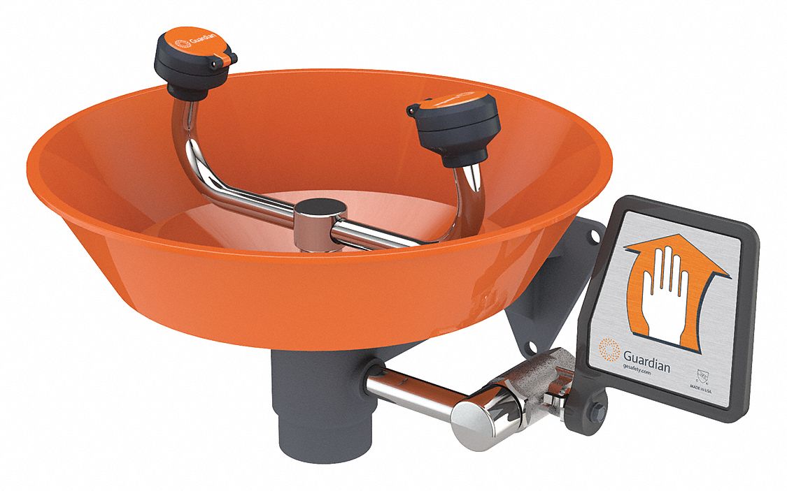 Eyewash Station Wall Mnt Plastic 15-5/8W