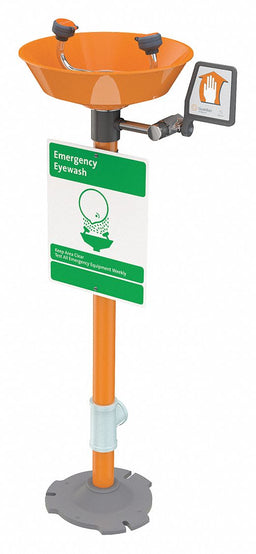 Eyewash Station Pedestal Mnt Plastic 16W