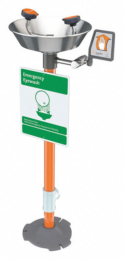 Eyewash Station Pedestal Mnt SS 15-1/2 W