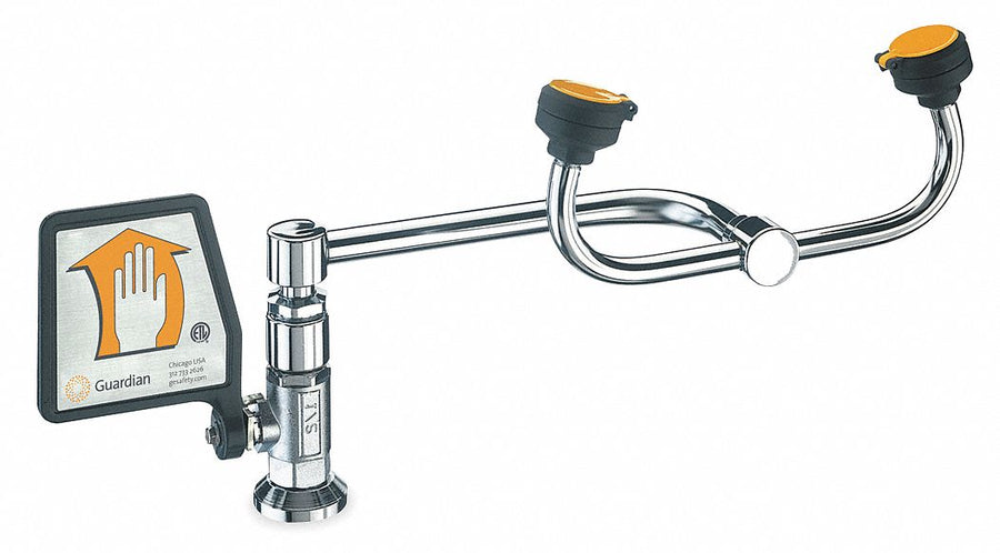 Eyewash Deck Mount Left 17-3/8 W 4-1/8 D