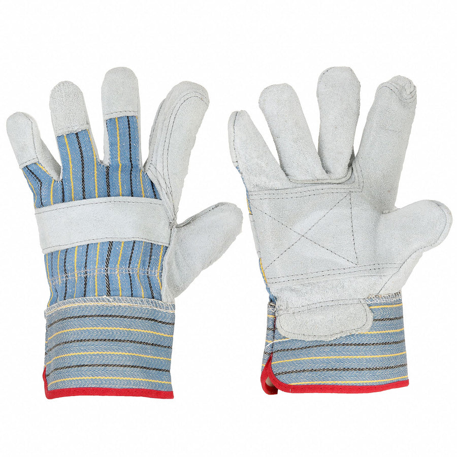 D1573 Leather Gloves Blue/Gray/Green S PR