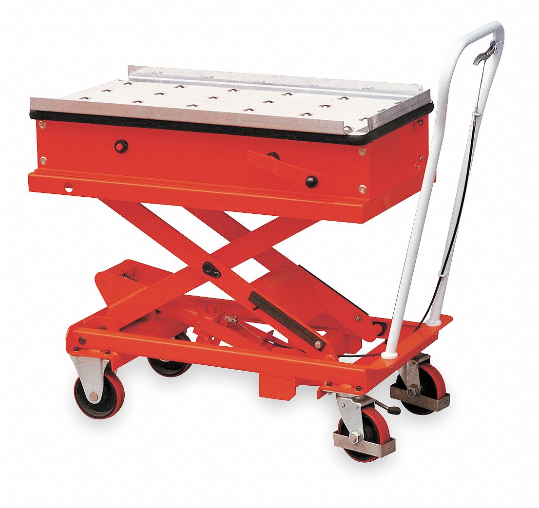 Scissor Lift Cart 440 lb Steel Roller