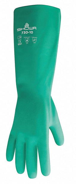 D0505 Chemical Resistant Gloves Green Sz 7 PR
