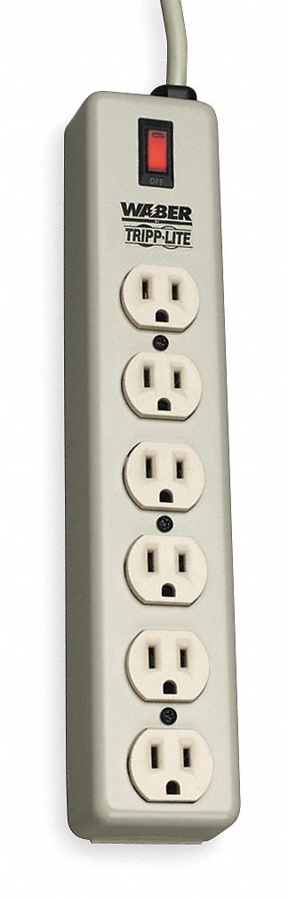 Outlet Strip 6 Outlet 15A 12-1/2 L Beg