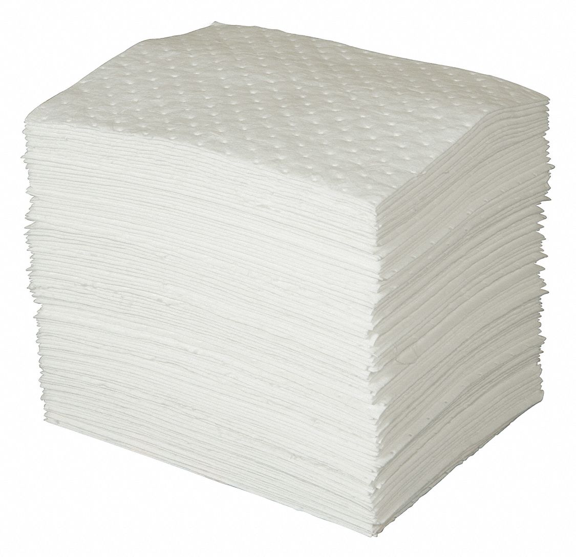 Absorb Pad Oil-Based Liquids White PK100