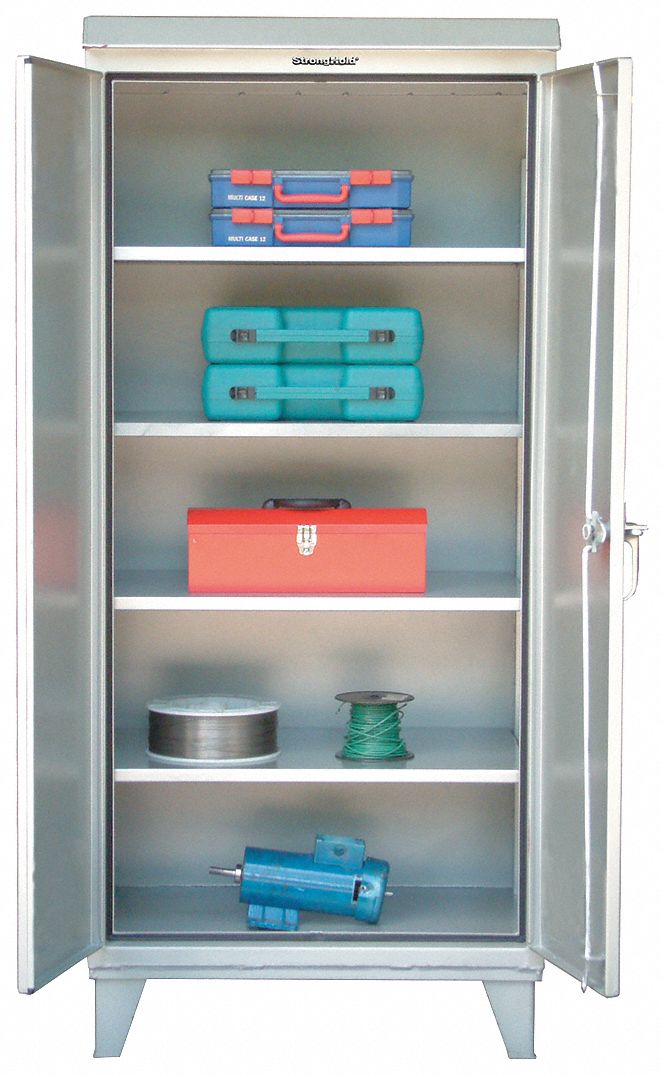 Shelving Cabinet 78 H 60 W Silver