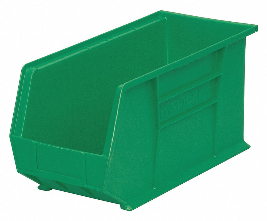 F8694 Hang and Stack Bin Green Plastic 9 in