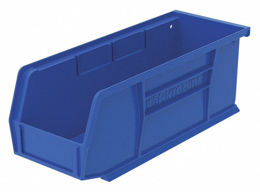 F8685 Hang and Stack Bin Blue Plastic 4 in